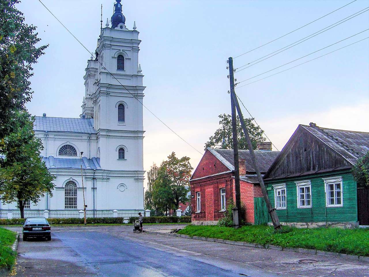Łotwa Kościół w Daugavpils drewniane domy puzzle online