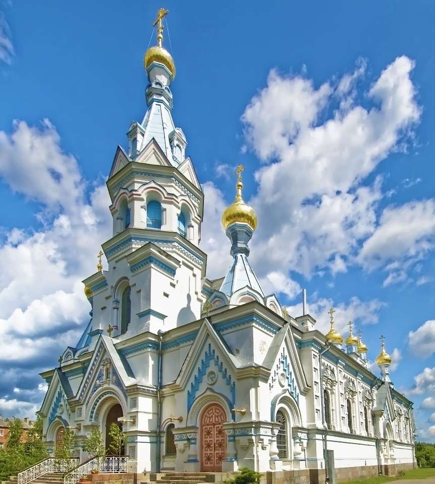 Łotwa Kościół prawosławny w Dyneburgu puzzle online