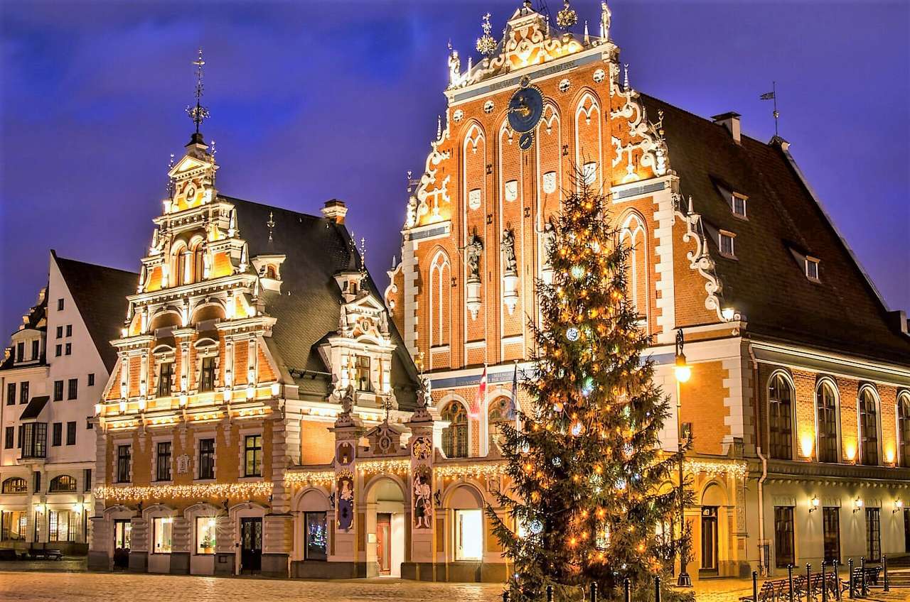 Łotwa Ryga Boże Narodzenie puzzle online
