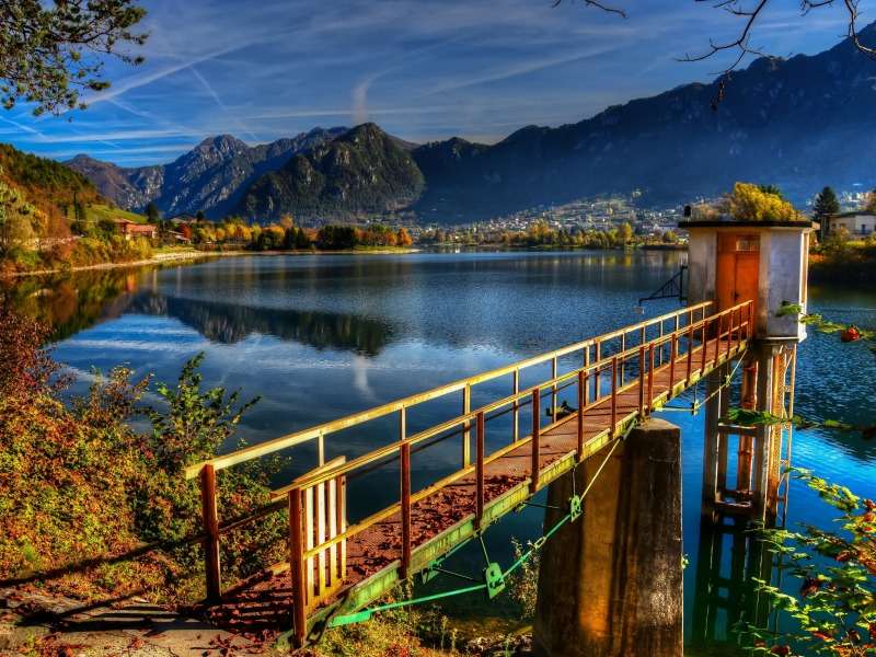 Włochy-Jezioro Idro, piękno natury puzzle online