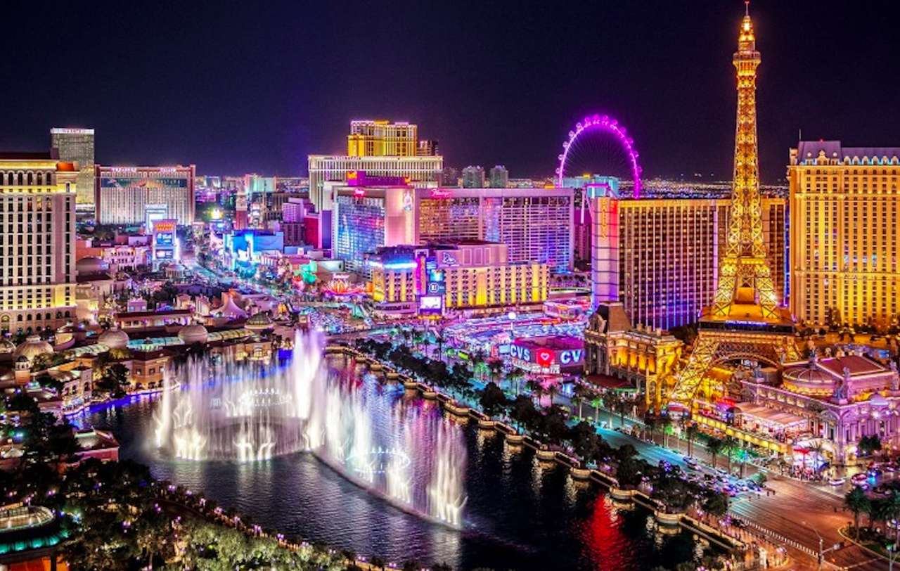 Newada-Las Vegas nocna porą, coś pięknego puzzle online