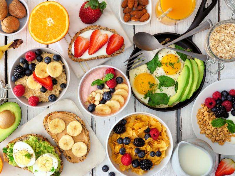 Zdrowe śniadanie z owocami puzzle online