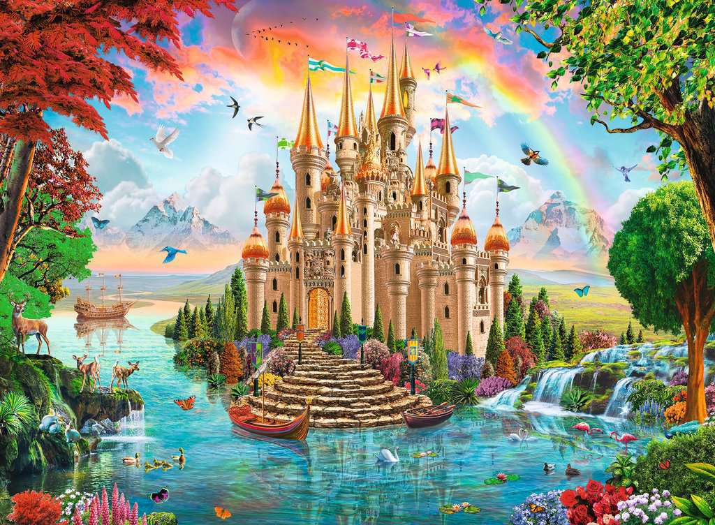 Przepiękny zamek w bajkowej krainie:) puzzle online