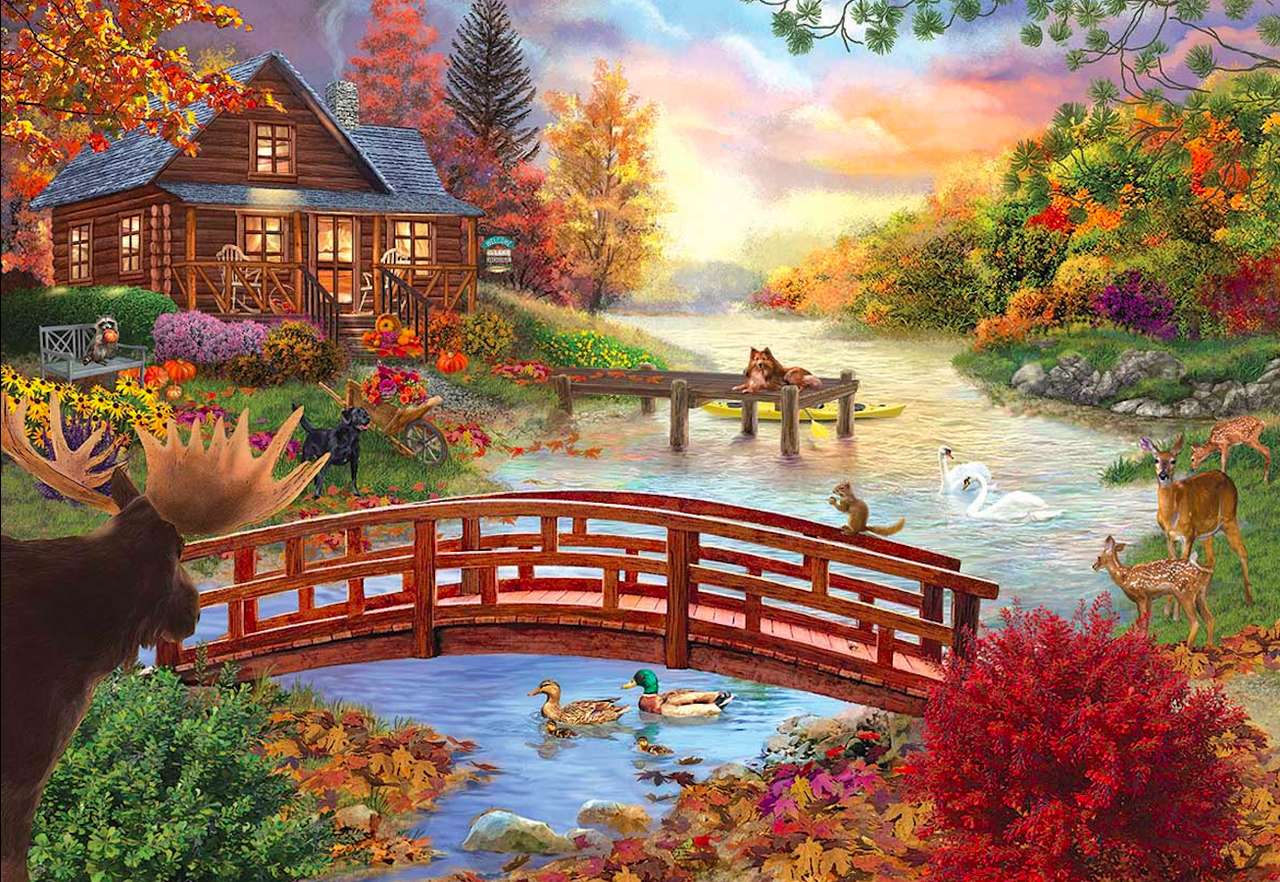Piękno jesieni w pięknym miejscu zachwyca puzzle online