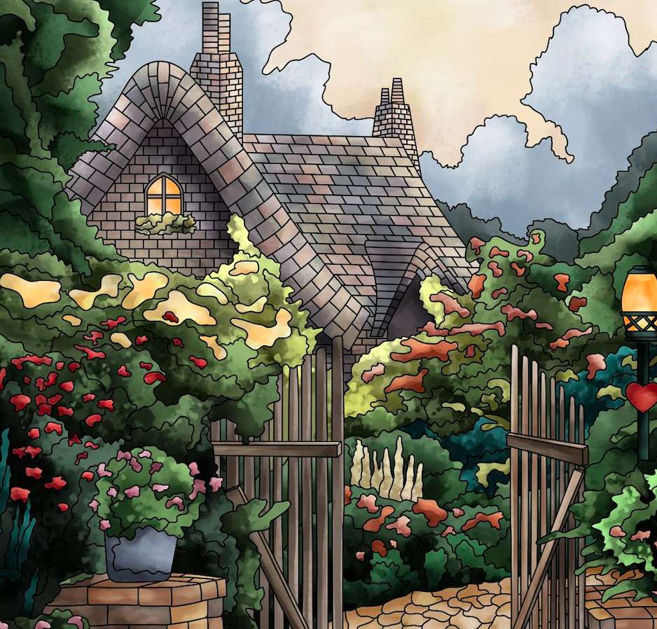 Wejście do pięknego domu i ogrodu:) puzzle online