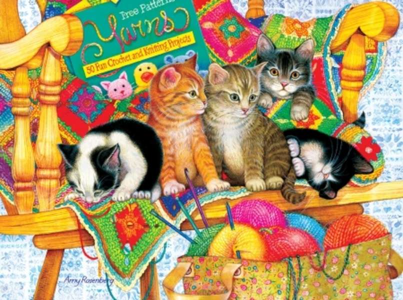 Kocięta bawiące się nitkami #274 puzzle online
