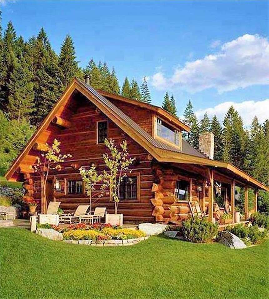 Dom w górach puzzle online