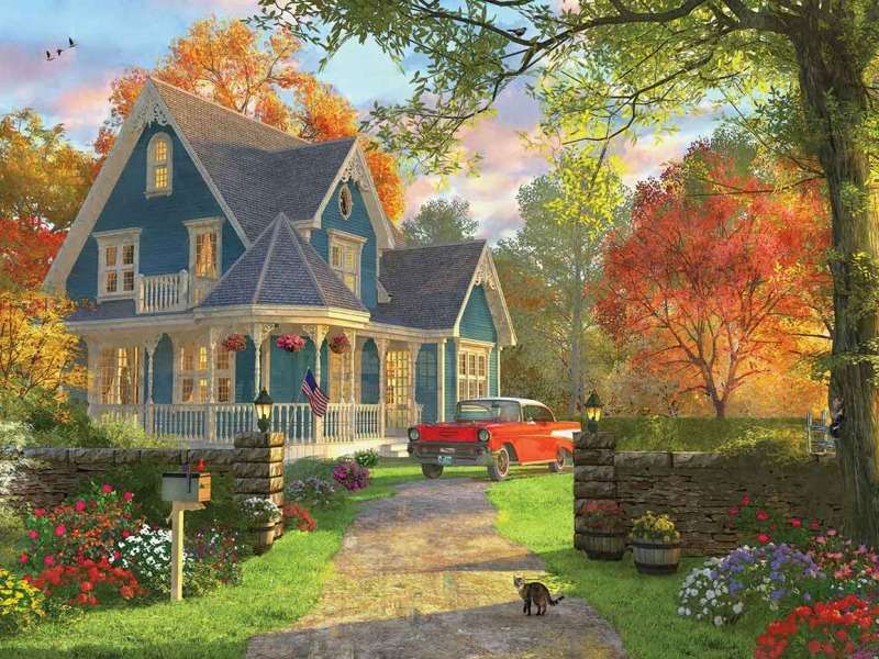 Taki sobie uroczy niebieski domek:) puzzle online