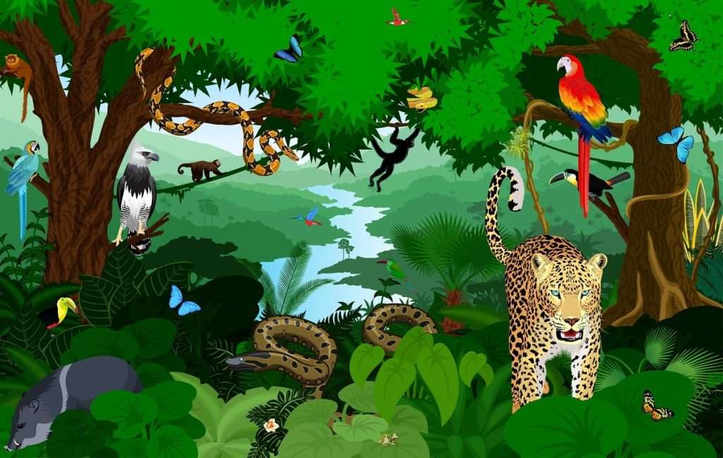 zagadka dżungli puzzle online