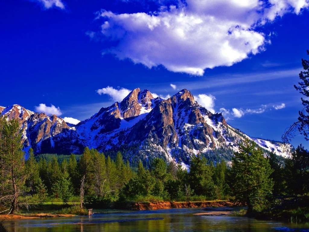 Majestatyczne góry-Las Narodowy Sawtooth puzzle online