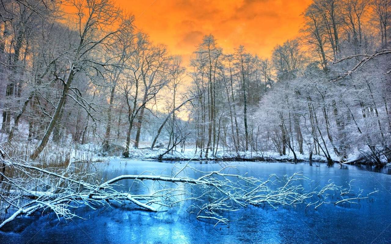 Przesilenie zimowe, piękny widok puzzle online