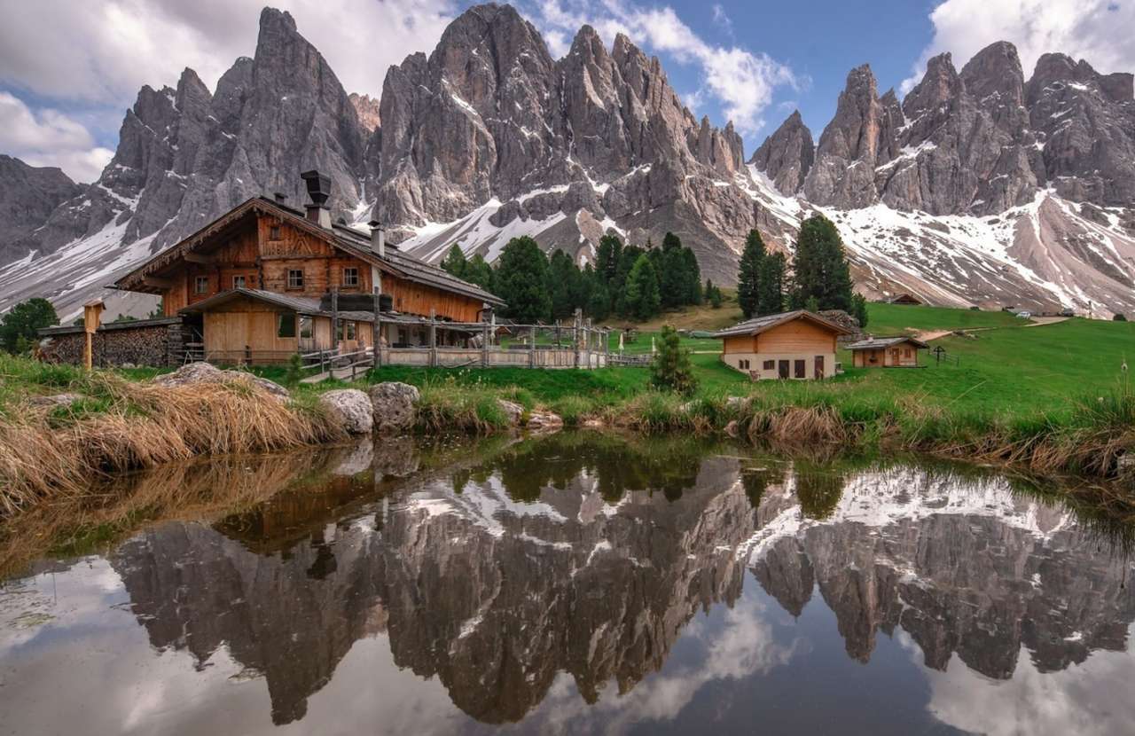 Włochy-Ranek w dolomitach-Morning in the Dolomites puzzle online