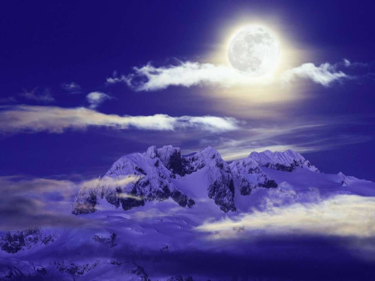 Cudo Księżyc nad górą Mamquam w Kolumbia Brytyjska puzzle online