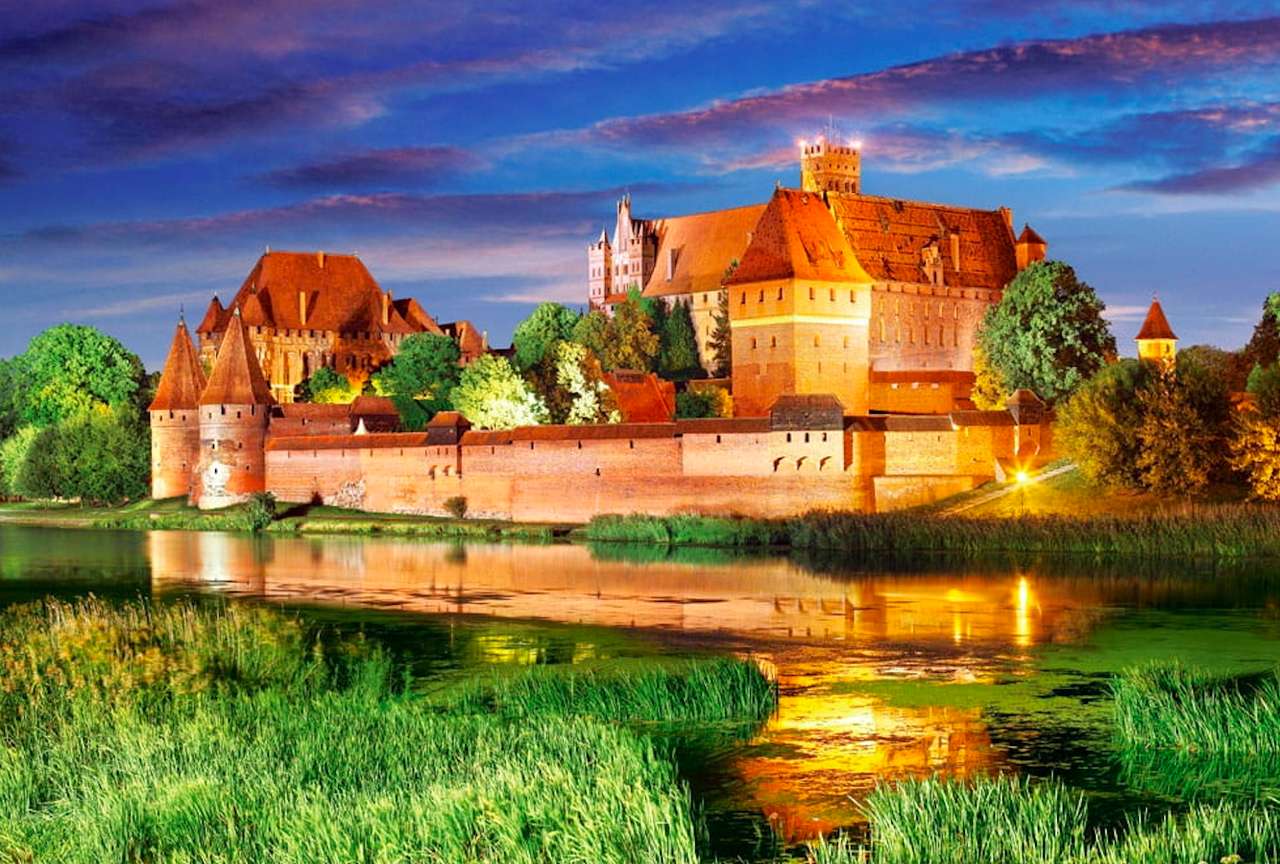 Polska-Zamek Malbork-Beautiful castle in Malbork puzzle online
