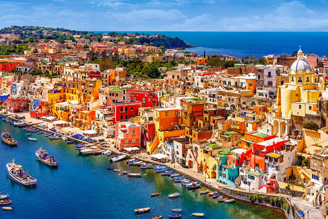 Włochy-Wyspa Procida zachwycający widok puzzle online