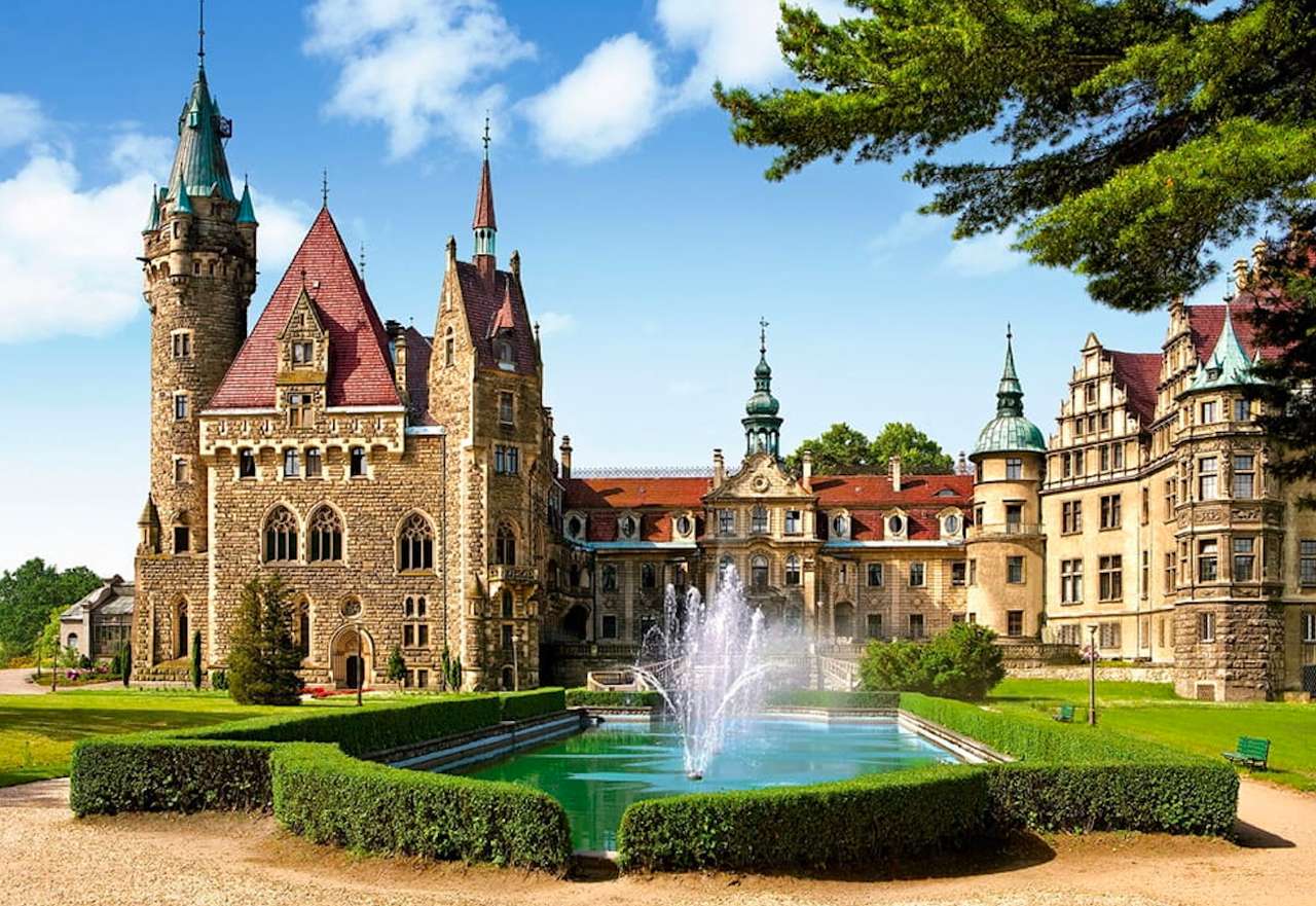 Polska-Pałac w Mosznej -Schloss Moschen puzzle online