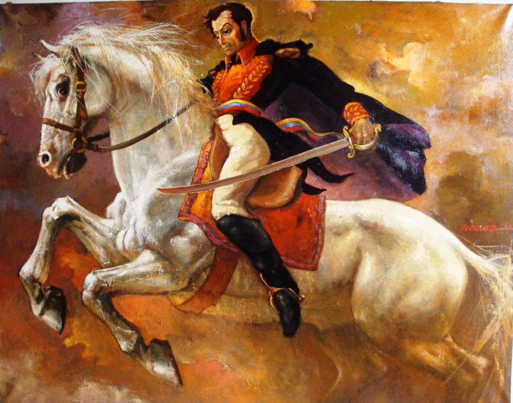 Układanka Simon Bolivar i jego koń puzzle online