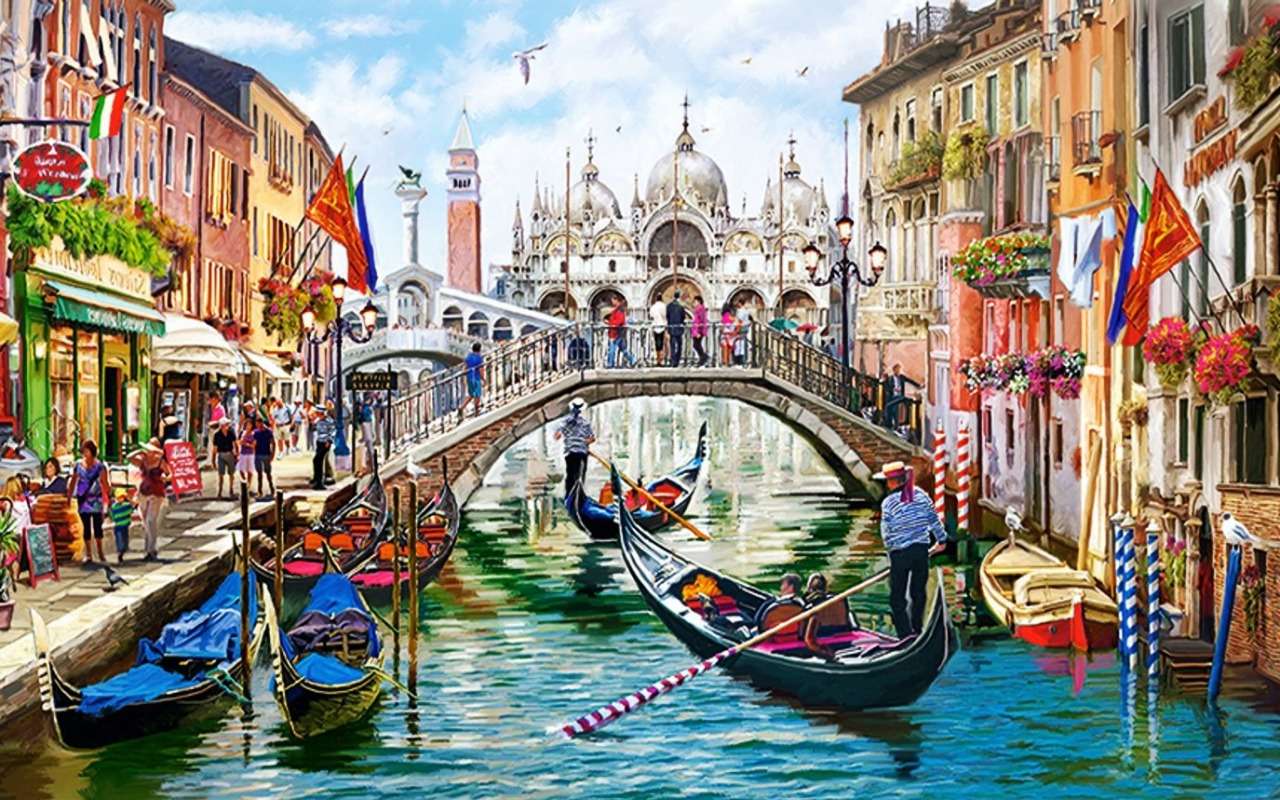 Jak zawsze romantyczne uliczki Wencjii, no cudo puzzle online