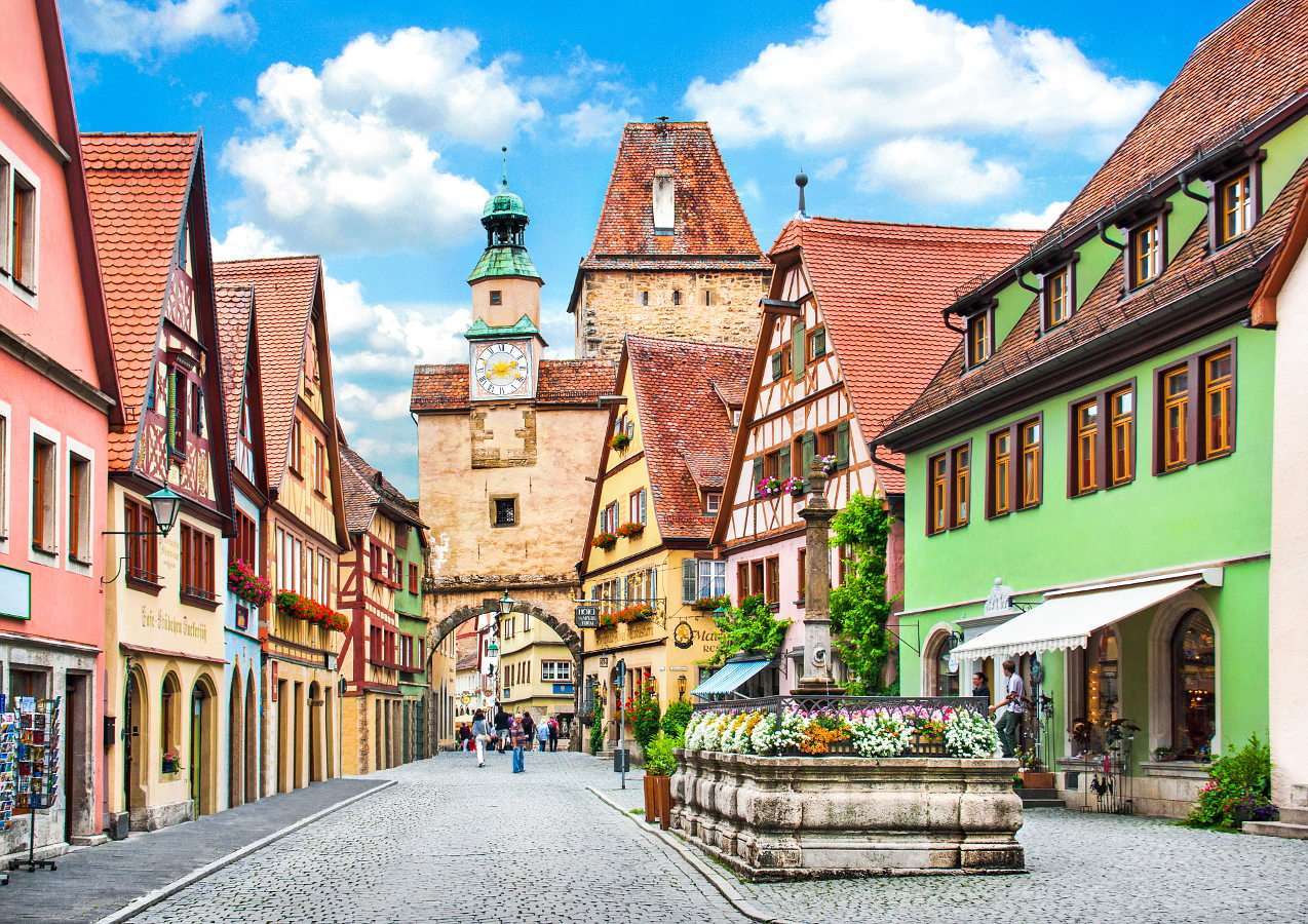 Zabytkowe miasto Rothenburg puzzle online