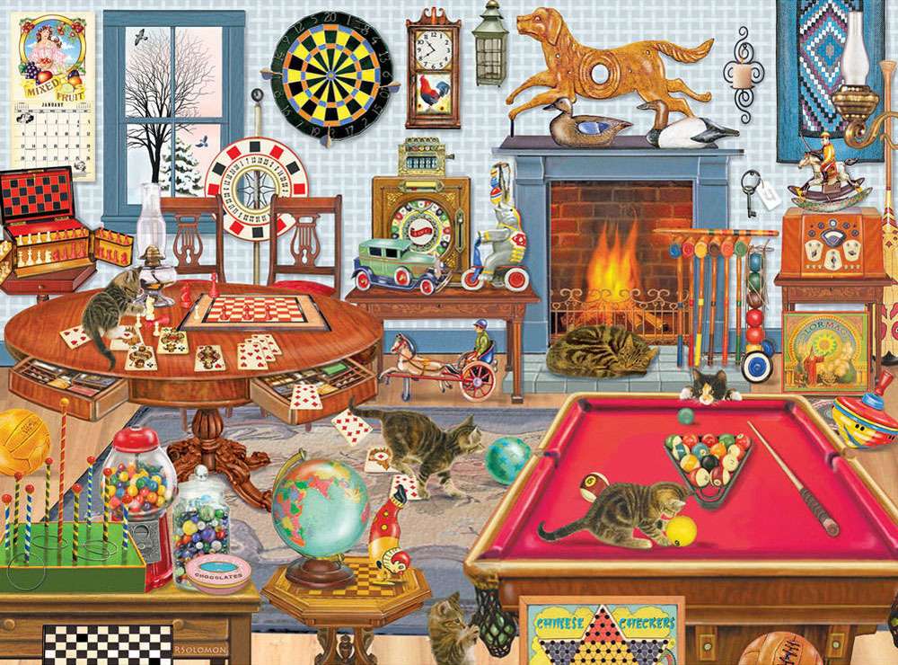 Pokój zabaw i gier w domu puzzle online