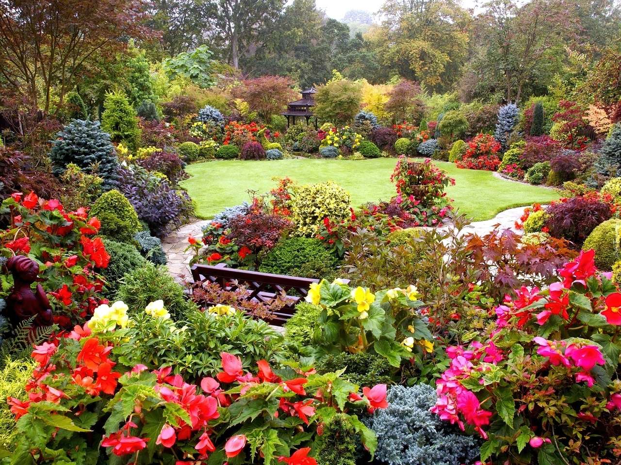 Anglia-Ogród w Walsall, niesamowicie piękny ogród puzzle online