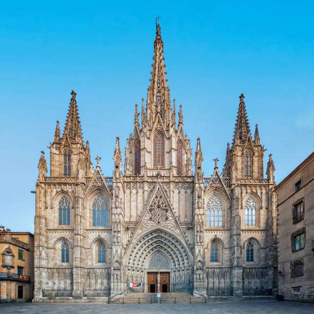Katedra św. Eulalii w Barcelonie. Hiszpania. puzzle online