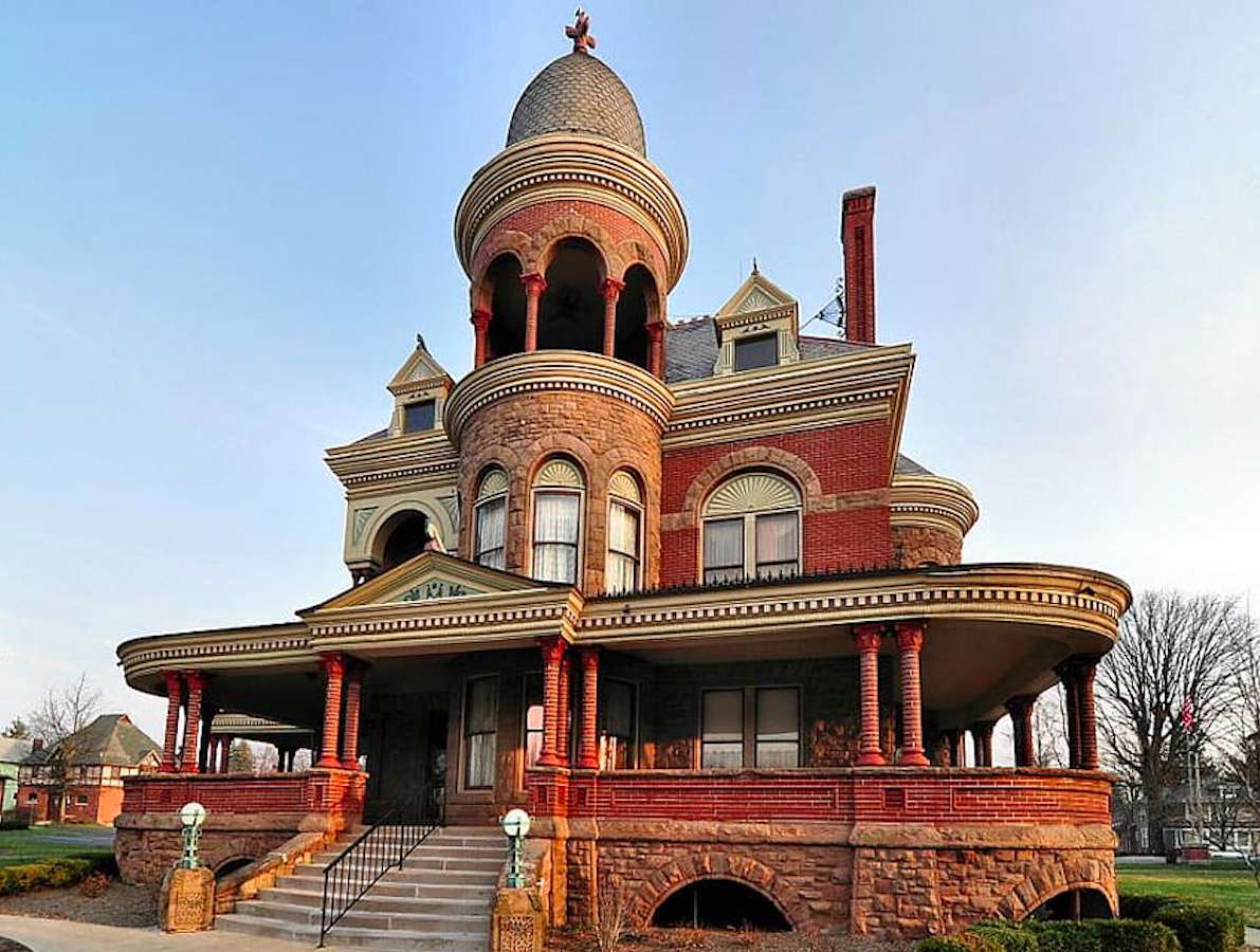 USA-Seiberling Mansion -antyczny dom z1887 r puzzle online