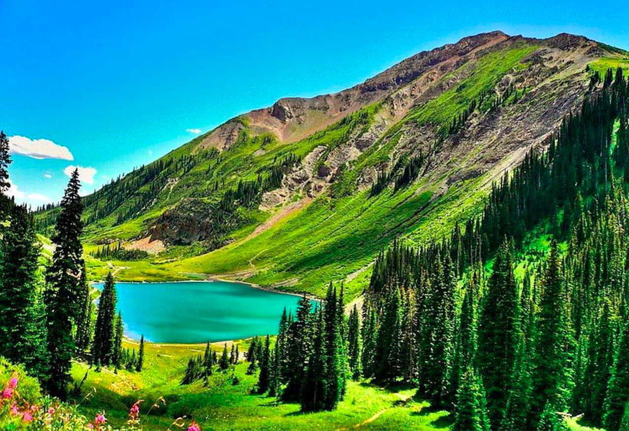 Kolorado-Szmaragdowe jezioro Emerald Lake puzzle online