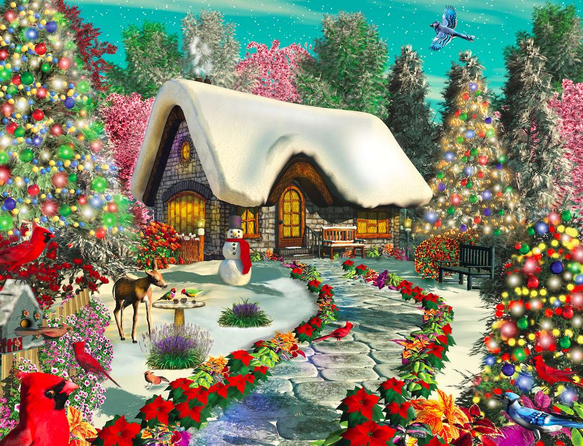 Co za cudny widok, wręcz bajkowe Święta nadchodzą puzzle online