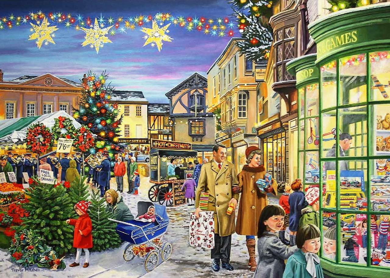 Malowanie Jarmarku Bożonarodzeniowego puzzle online