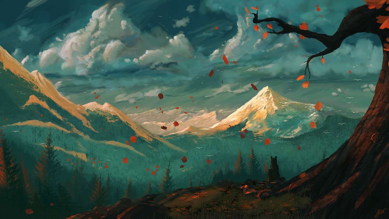 jesień w górach puzzle online