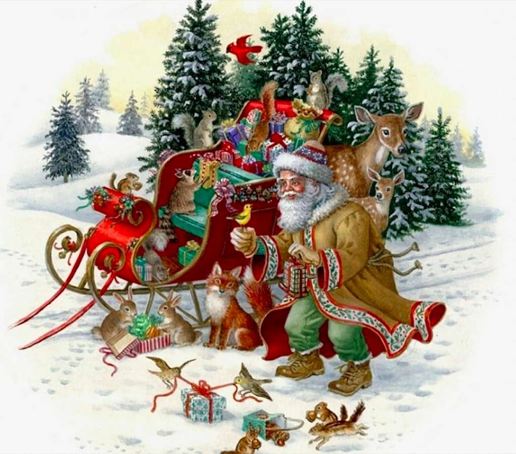 Mikołaj i jego leśni przyjaciele puzzle online