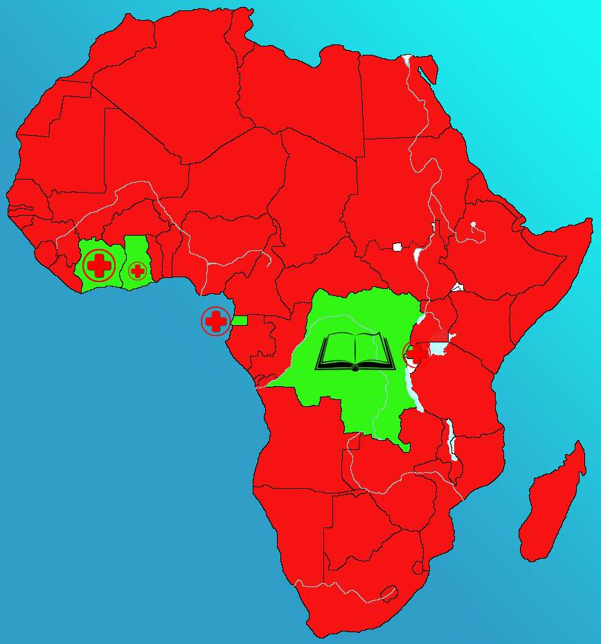 mapa afryki puzzle online