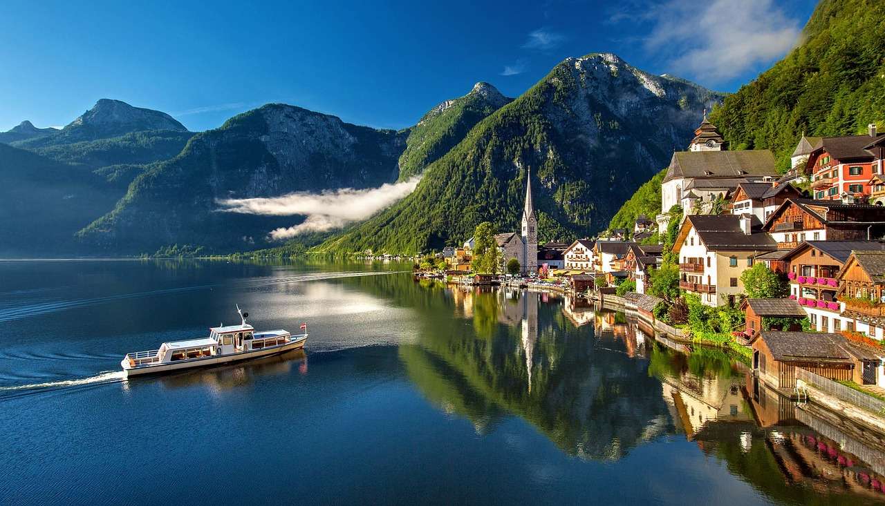 Górskie jezioro Alpy puzzle online