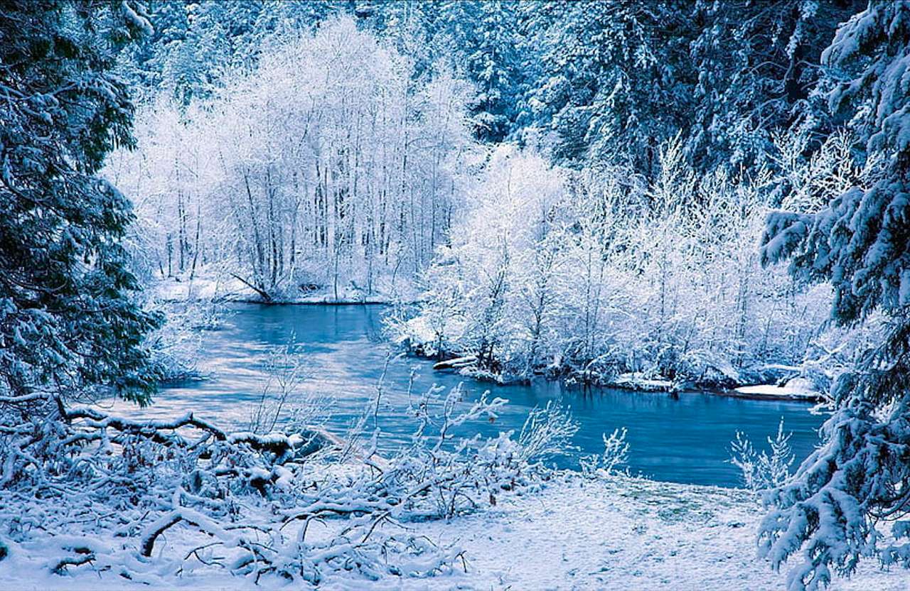 Przepiękne piękno zimy, co za widok:) puzzle online