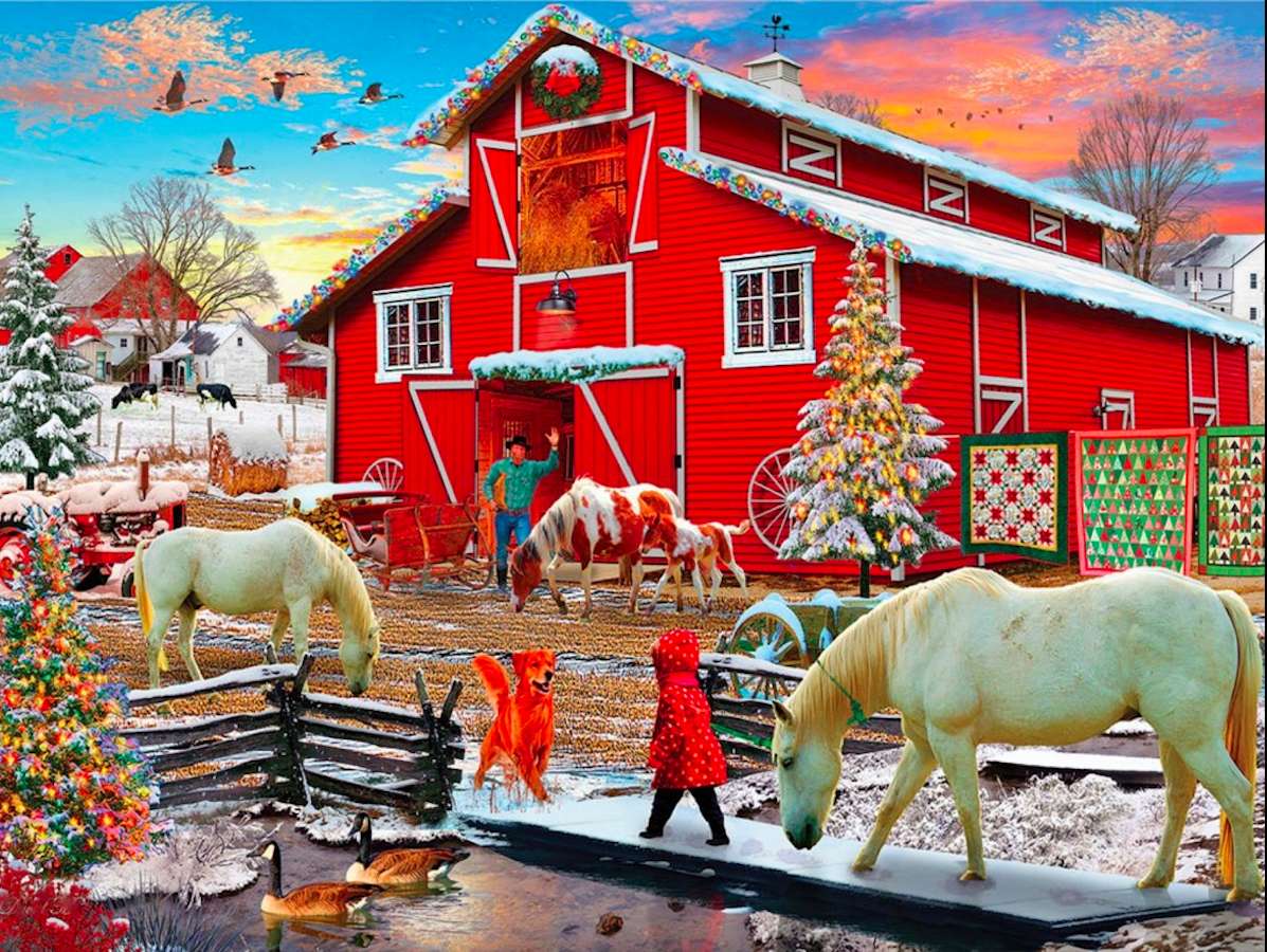 Duch Świąt Na Farmie-Christmas Spirit On The Farm puzzle online