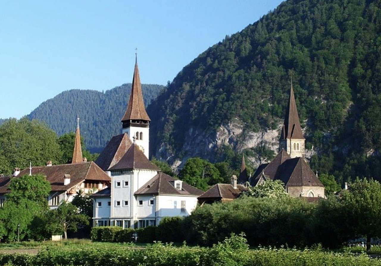 Szwajcaria-Zamek Spiez w kantonie Berno. puzzle online