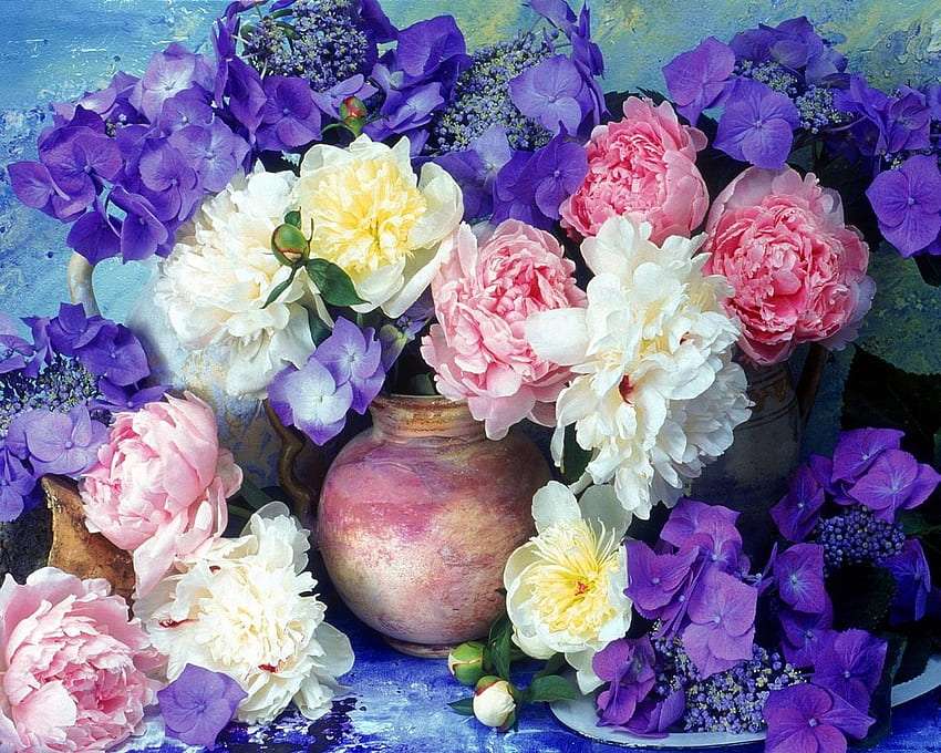 Specjalny bukiet z przepięknych kwiatów lata puzzle online
