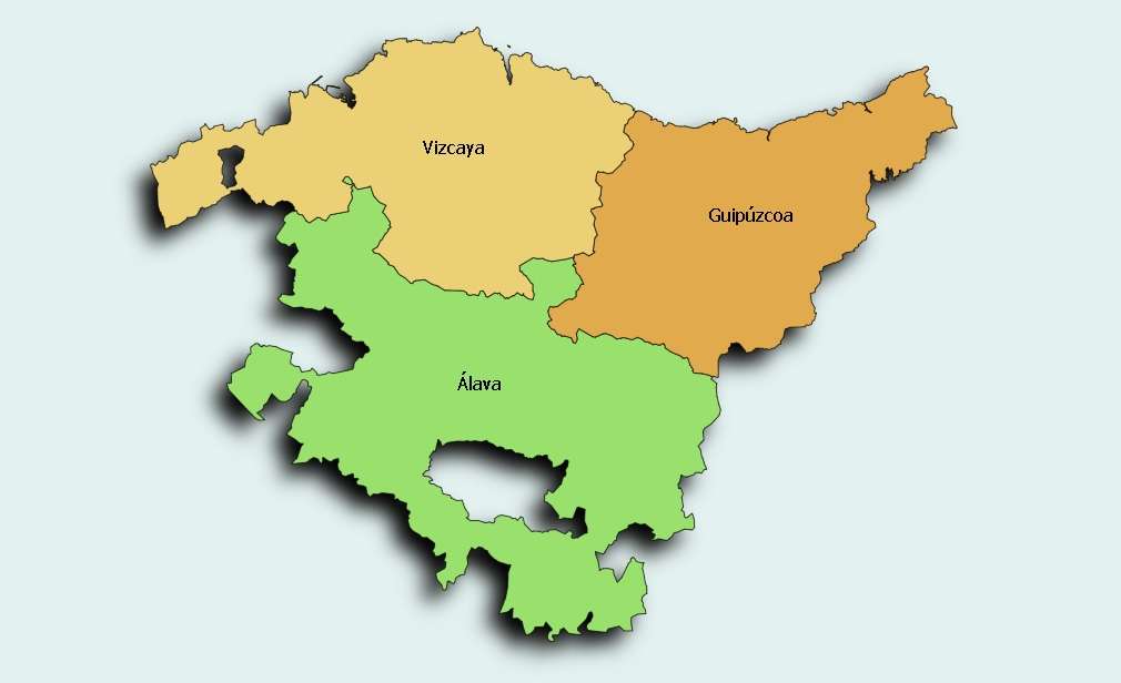 mapa kraju baskijskiego puzzle online