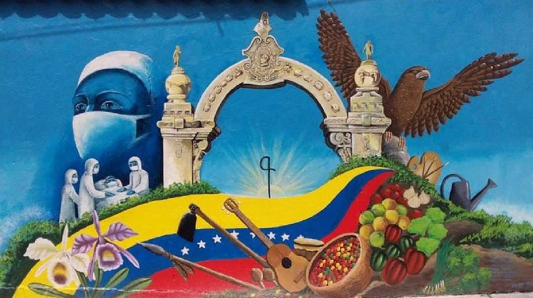 Mural z flagą Wenezueli puzzle online