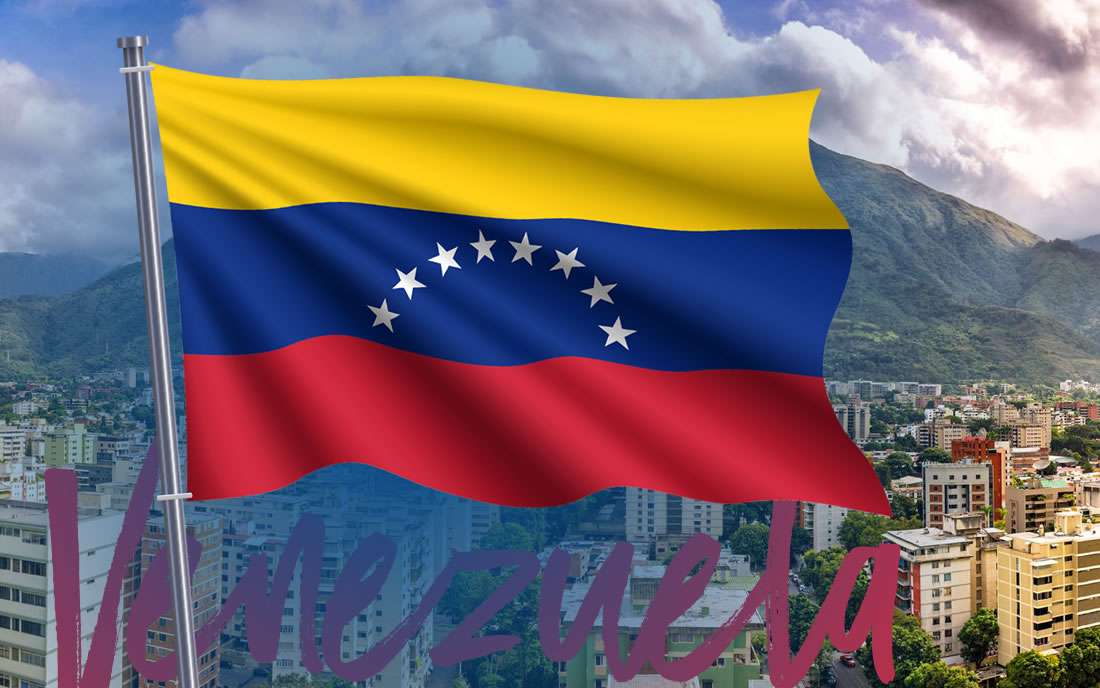 Flaga Wenezueli podniesiona puzzle online