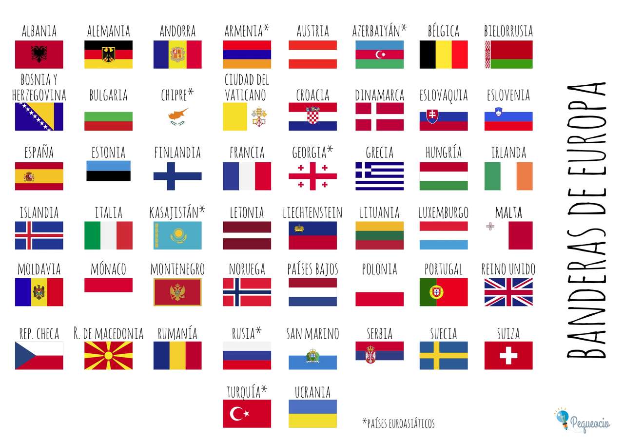 FLAGI EUROPY puzzle online