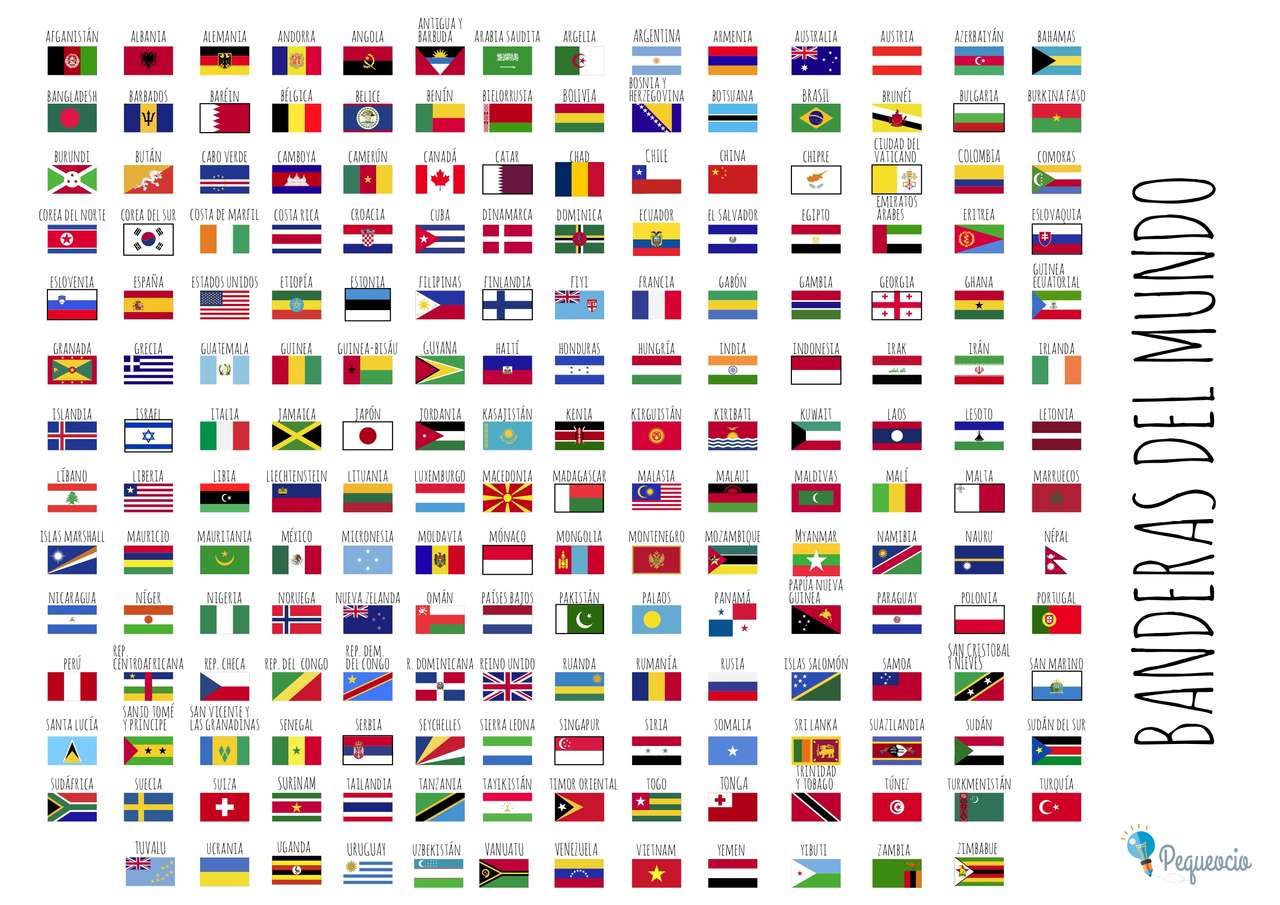 Flagi świata puzzle online