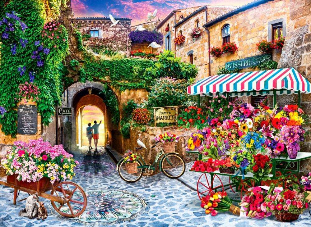 Kwiaciarnia na ulicy puzzle online
