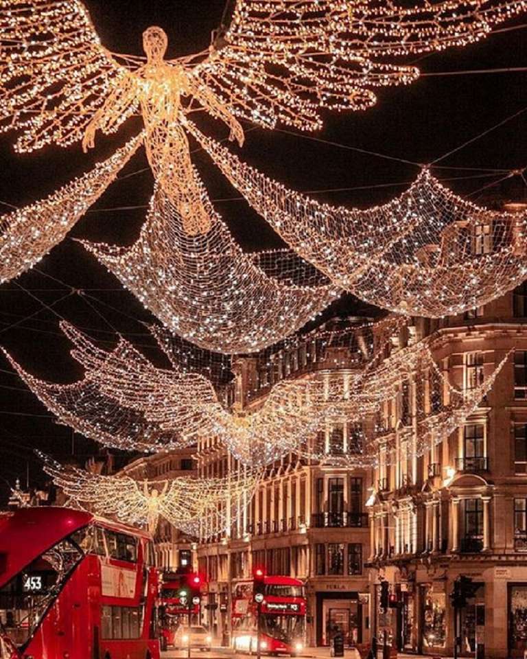 Londyńska ulica w Boże Narodzenie puzzle online
