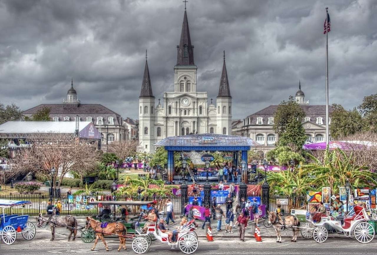 Nowy Orlean-Plac Jacksona (Jackson Square) puzzle online