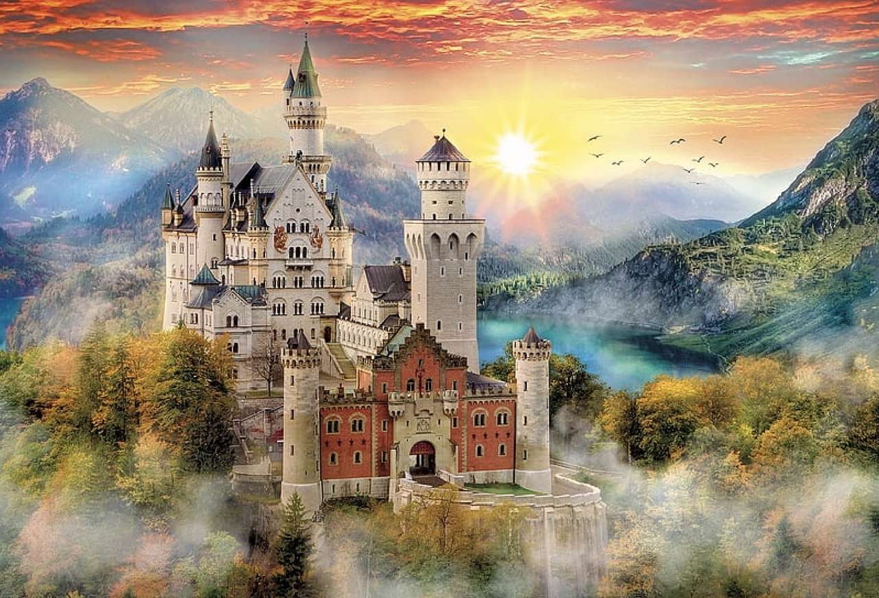 Niemcy-Bawaria-Przepiękny Zamek Neuschwanstein puzzle online