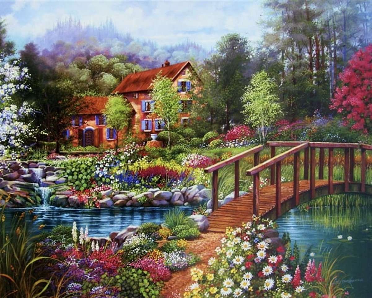 Taki domek, taki ogród bym chciała mieć:) puzzle online