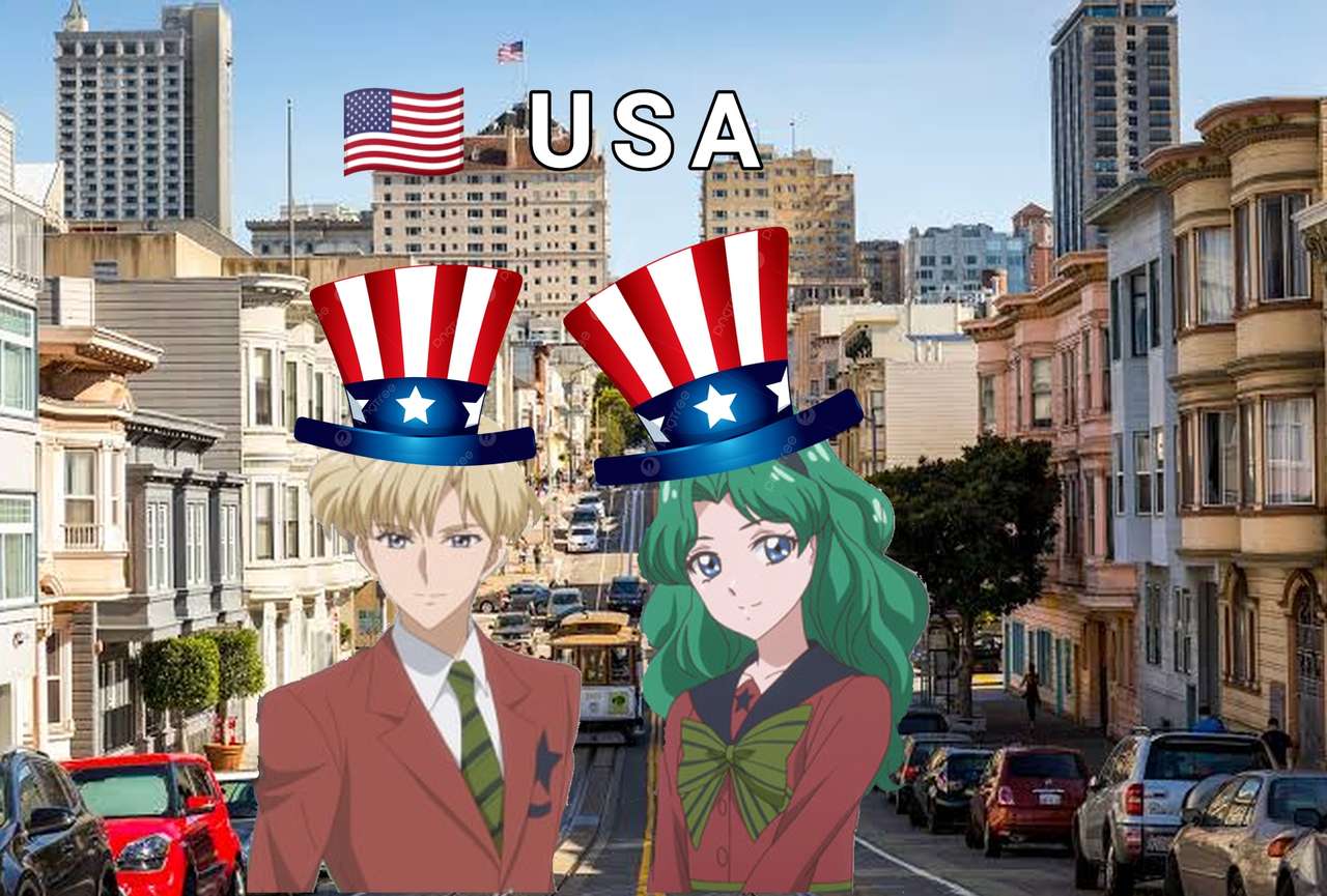 USA Haruka Tenou i USA Michiru Kaiou puzzle online