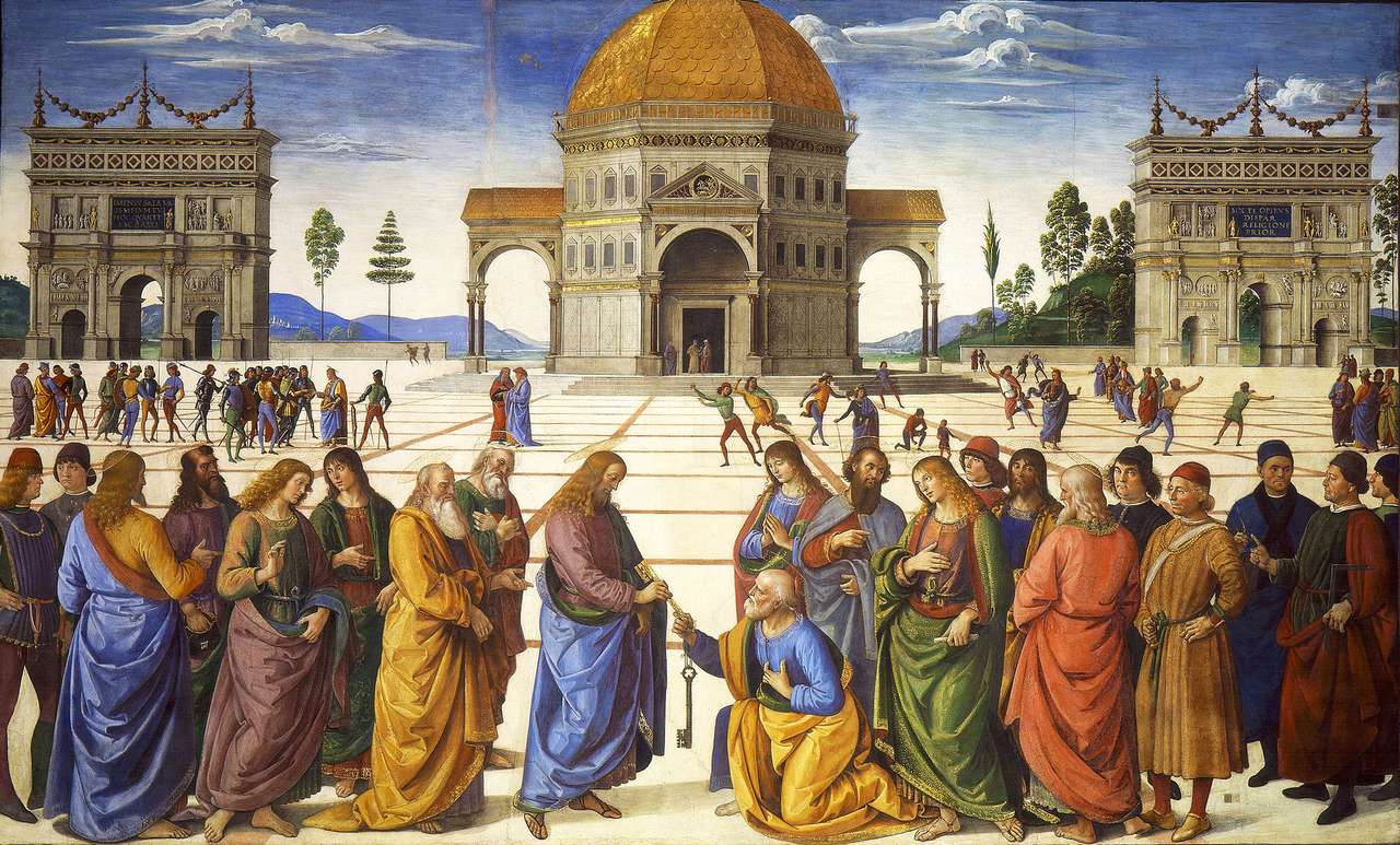Dostawa kluczy do San Pietro (Perugino) puzzle online